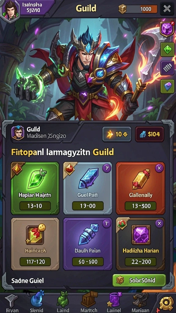 idrking - Tangkapan layar menampilkan karakter dengan desain yang menarik.